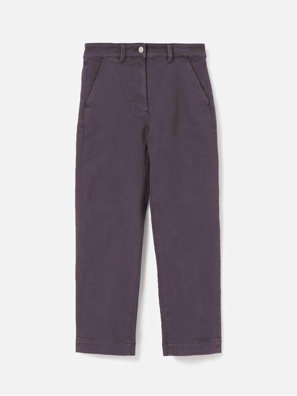 Everlane Straight-Leg Crop in Shadow (plum purple)